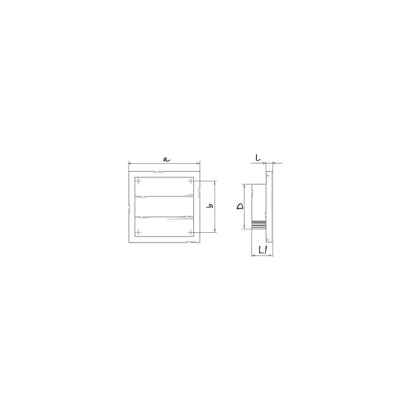 BLAUBERG - Grille rejet d'air à volet anti-retour plastique DECOR G - LxH (mm): 155 x 155 rac Ø 100/125 - Couleur: Blanc - large