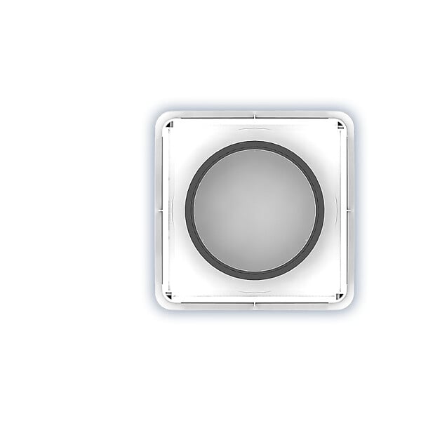 ANJOS - Bouche VMC design carrée coloris blanc AUREA (sans manchette) - Diamètre (mm): 100 - large