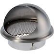 BLAUBERG - Grille ventilation murale ronde à capot inox brossé VMC extracteur ballon thermodynamique - Diamètre (mm): 125 - vignette