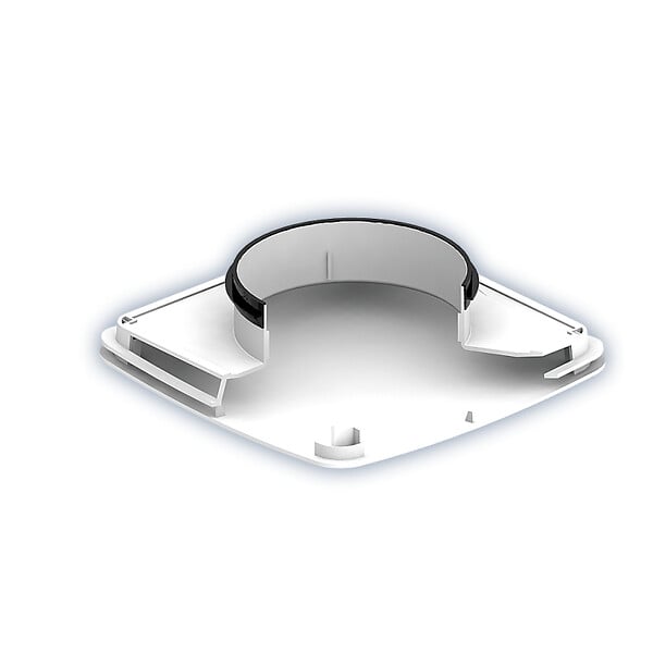 ANJOS - Bouche VMC design carrée coloris blanc AUREA (sans manchette) - Diamètre (mm): 200 - large