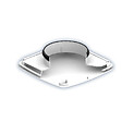 ANJOS - Bouche VMC design carrée coloris blanc AUREA (sans manchette) - Diamètre (mm): 200 - vignette