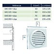 ANJOS - Grille ventilation de façade plastique blanc à auvents ANJOS GAE - Diamètre (mm): 200 - vignette