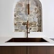 ESSEBAGNO - Luisa évier 1 grande cuve seule 76x45 en inox cuivre brossé - vignette