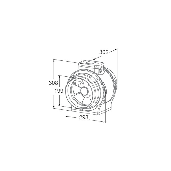 BLAUBERG - Ventilateur de gaine axial plastique BLAUBERG PRIMO usage tertiaire et industrie - Diamètre (mm): 200 - large
