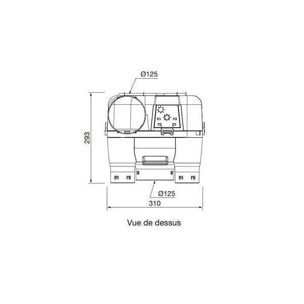 NATHER - Kit VMC simple flux autoréglable NATHER KHEO 3 bouches DESIGN - large