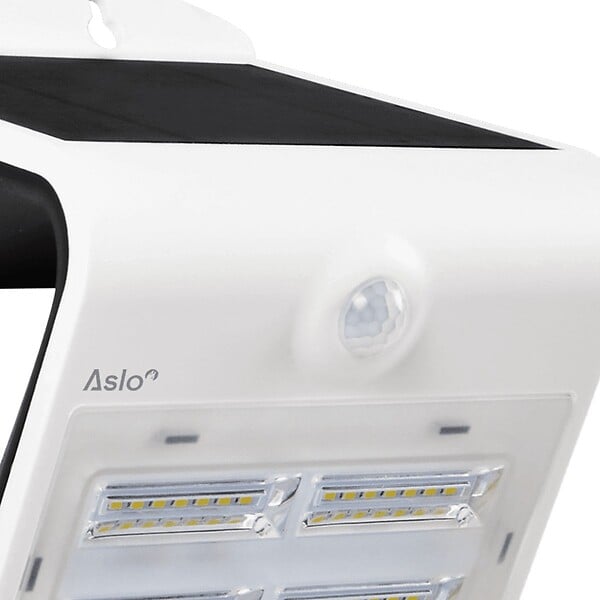 ASLO - Projecteur Led Mural Batterie lithium 2Ah - 3.7V Solaire BLANC Détecteur de mouvements  400 Lm ASLO - large