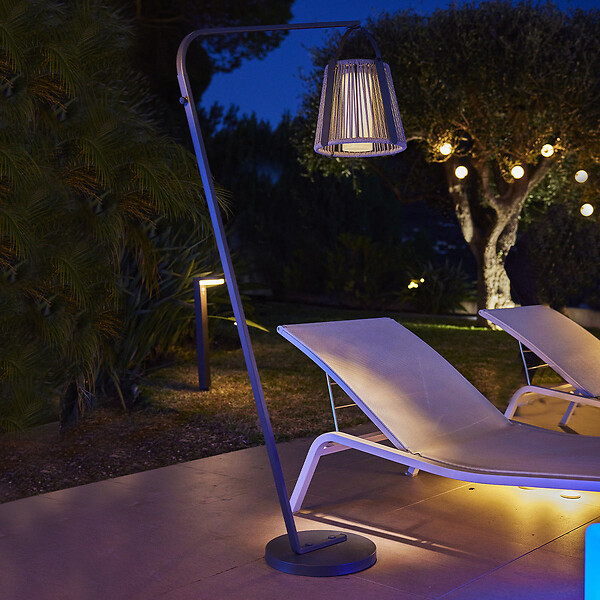 LUMISKY - Lampadaire solaire RAYGLOW en corde H176cm - large