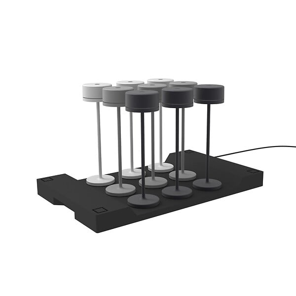 LUMISKY - Base de chargement induction PLATE pour 9 lampes EMILY - large