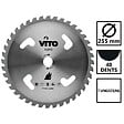 VITO - Lame de coupe pour débroussailleuse 40 dents Diam 255mm en Tungstène Alesage 25.4 VITO - vignette