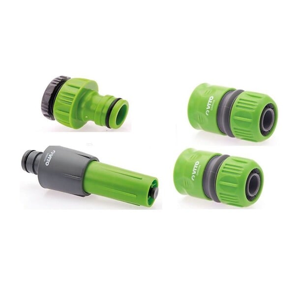 VITO - Tuyau arrosage Tressé 50 mètres diam 25mm 1"+ 4 Accessoires Diam 25mm Complet VITO - large