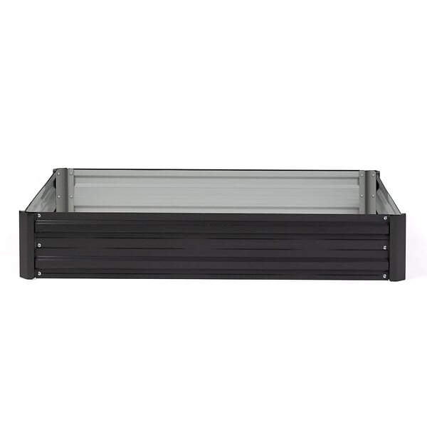 ID MARKET - Lot de 2 carrés potager en métal châssis rectangulaire 80x115 cm gris anthracite - large