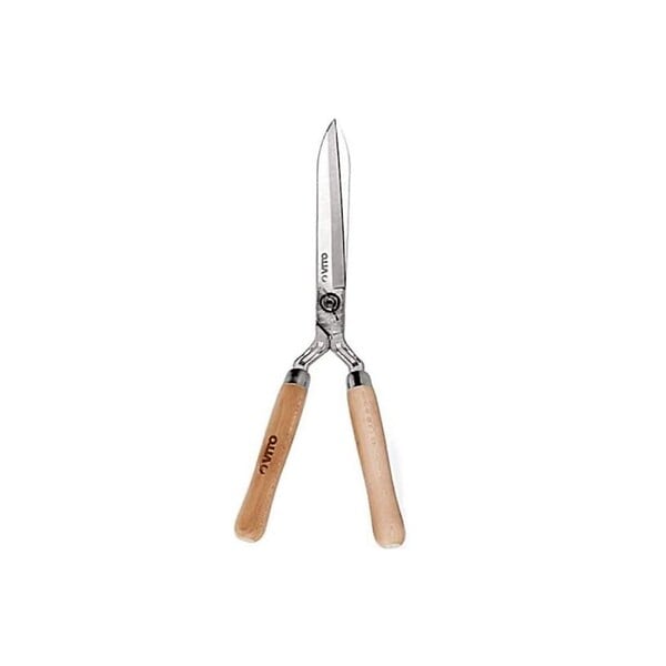 VITO - Cisaille de jardin Taille haies 51cm Manche bois Inox Lame 18 cm Fer forgé à la main VITO - large