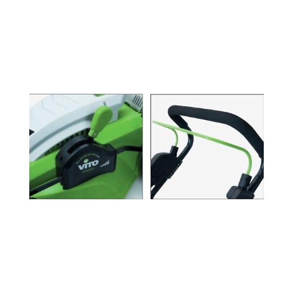 VITO - Tondeuse Electrique 1800W Moteur induction Coupe 42 cm - 3 hauteurs de coupe - bac 50L VITO - large