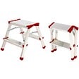 BRIXO - Escabeau 2 marches Marche-pied Aluminium Charge 125 kg Pliable Pieds anti-dérapants BRIXO - vignette