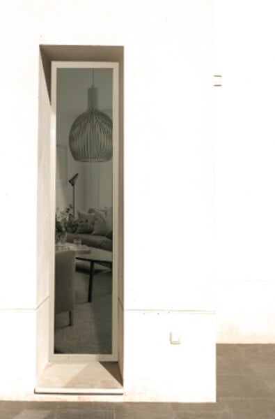 GD MENUISERIES - Fenetre Fixe En Aluminium Blanc Vertical H215 x L60 cm - large