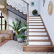MON MARCHE DECO - Contremarche Escalier PVC - Terrazzo Nice H. 17 x L. 98 cm - Lot de 5 - vignette