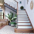 MON MARCHE DECO - Contremarche Escalier PVC - Kub Bleu Ciel H. 17 x L. 98 cm - Lot de 10 - vignette