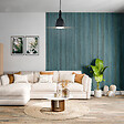 MON MARCHE DECO - Lot de 2 Panneaux Tasseaux Bois - Bleu Oxyde Feutre Noir - 2,88 m² - vignette