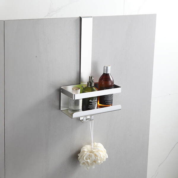 Etagere de douche blanche 1 tablette - large