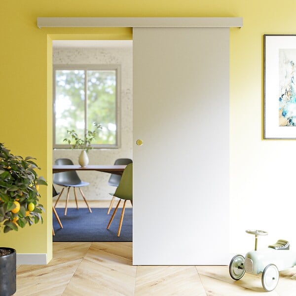 COULICOOL - Porte Coulissante Seule - Prépeinte Plane 83 cm - large