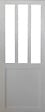 GD MENUISERIES - Porte Coulissante Atelier blanc H204 x L93 cm, Rail roulettes - vignette