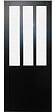 GD MENUISERIES - Porte Coulissante Atelier Noir vitre depoli H204 x L73 cm - vignette