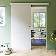 COULICOOL - Porte Coulissante avec Rail - Prépeinte Ligne 93 cm - Sans butée - vignette