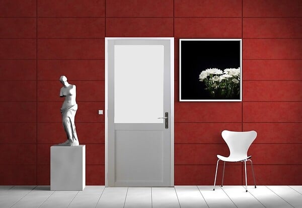 GD MENUISERIES - Bloc Porte Athena BLANC H204 x L83 cm Côte Tableau P.Gauche - large