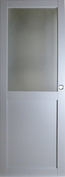 GD MENUISERIES - Porte Coulissante Athena Gris Clair Vitrée H204 x L73 cm - large