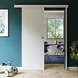 COULICOOL - Porte Coulissante avec Rail + Serrure - Prépeinte Plane 73 cm - vignette