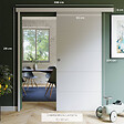COULICOOL - Porte Coulissante avec Rail + Serrure - Prépeinte Ligne 93 cm - vignette