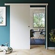 COULICOOL - Porte Coulissante avec Rail + Serrure - Prépeinte Plane 93 cm - vignette