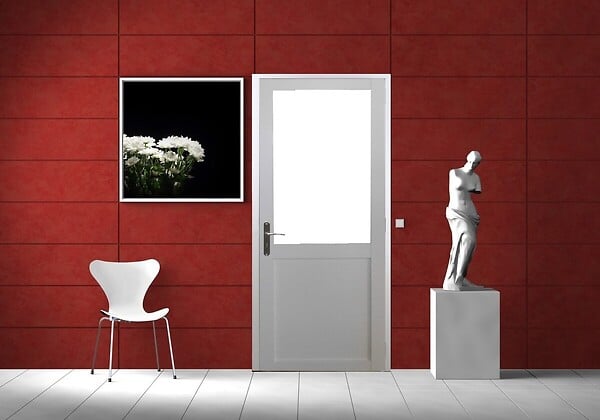 GD MENUISERIES - Bloc Porte Atelier BLANC sans meneau H204 x L83 cm Côte Tableau P.Droit - large