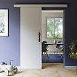 COULICOOL - Porte Coulissante avec Rail + Poignée Verticale - Laquée Blanche 73 cm - vignette