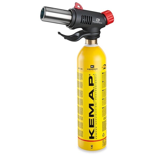 KEMPER - Pistolet à air chaud Brasage + Cartouche gaz Propane Température réglable 550°C KEMPER - large