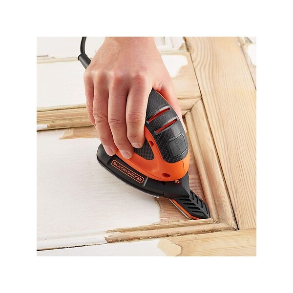 BLACK+DECKER - Ponceuse Mouse KIT 55W + 15 accessoires + Sac souple BLACK & DECKER BEW230BC - large