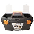 VITO - Boite à outils 21" 535 x 291 x 280 mm Grande malette 3 organiseurs sur couvercle + Porte outils interieur VITO - vignette
