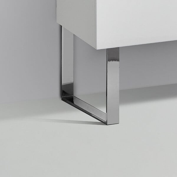 STANO - Jeu de 2 pieds design pour meubles suspendus finition chromée - large