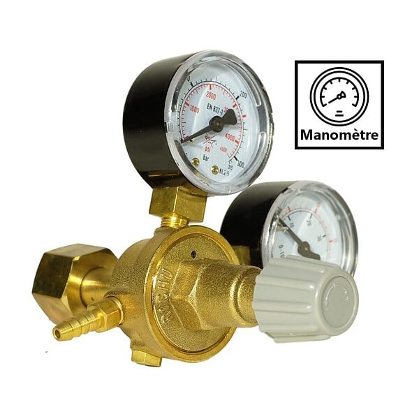 TECNOWELD - Régulateur de pression avec Manomètre pour gaz Argon /co2 Inerte Soudage MIG/MAG TECNOWELD - large
