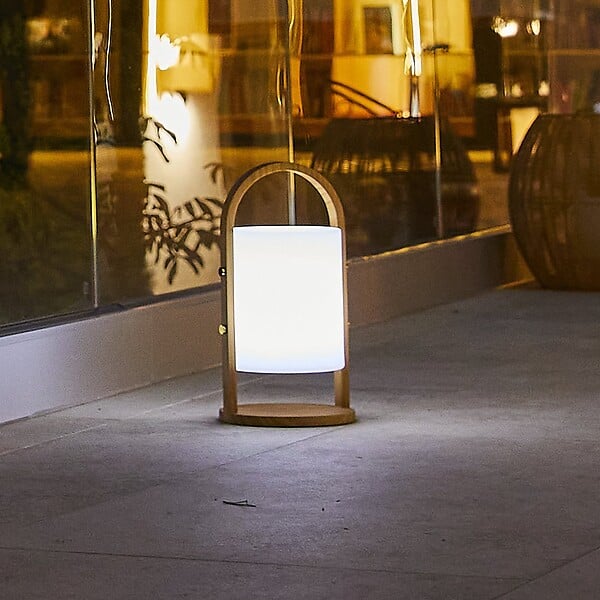 LUMISKY - Lanterne sans fil LED WOODY H37cm - large