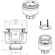 SANYCCES - Bonde verticale Sanycces Ø90 mm pour receveur de douche - vignette