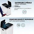 KITCHEN MOVE - Poubelle pédale tri sélectif MAJOR blanc 60L - vignette