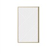 AURLANE - Pare baignoire pivotant 140x80 cm HINATA - style Japandi géométrique - Cadre effet bois - Verre 5 mm - vignette