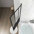 AURLANE - Pare Baignoire Pivotant 130x75cm Type Industriel - Profilé Noir Mat - Verre Trempé - GLASSY SCREEN - vignette