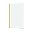 AURLANE - Pare baignoire Rabattable 70x120cm - Profilé finition Or Doré Brossé - Verre Trempé 4mm - ELEMENTARY - vignette