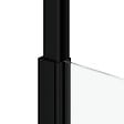 AURLANE - Pare baignoire 75x153cm extensible jusqu’à 202cm - aluminium noir mat - verre trempé 6mm - STRETCHY - vignette