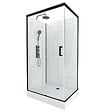 AURLANE - Cabine de douche rectangle 80x110x230cm à motif carreaux de métro - UNDERGROUND RECTANGLE 110 - vignette