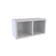 AURLANE - Etagère murale 40x20x20cm blanche de rangement 2 emplacements - PERSONALYZ DUO - vignette