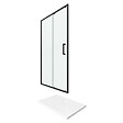 AURLANE - PACK PAROI PORTE DE DOUCHE + RECEVEUR A POSER - 120x90 COULISSANTE-CRUSH MOON 120x90 - vignette