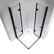SANIVERRE - ELIZA-BLACK Cabine de douche noire 75x75 cm H.180 pivotante-pliante verre 6 mm - vignette